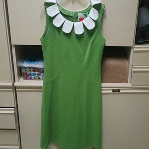 Modcloth 60's style dress with flower collar Med